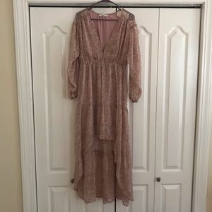 Floral high-low dress